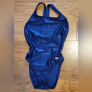 Speedo Navy Athletic Swimsuit 6/32 New!